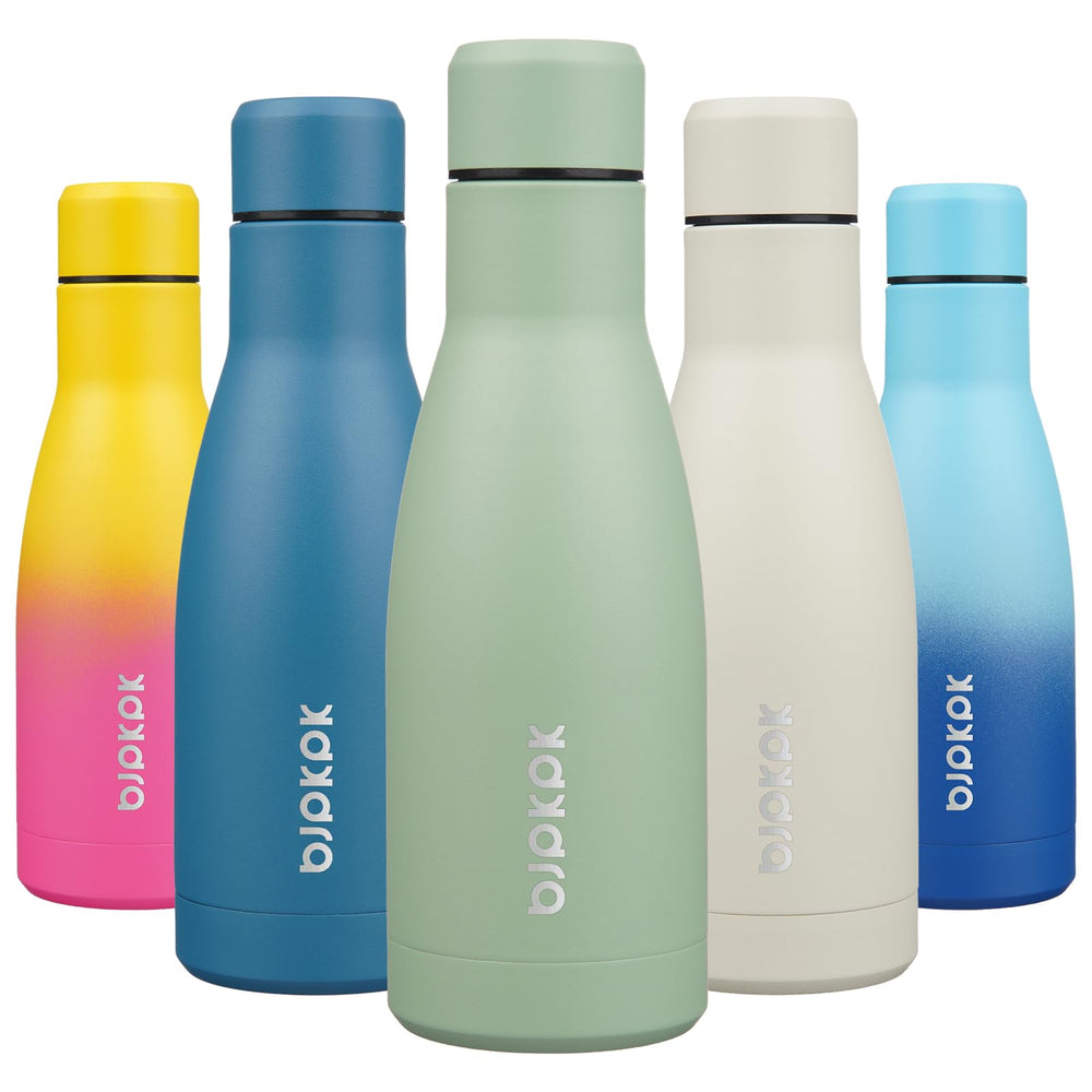 BJPKPK 17oz Insulated Water Bottles Stainless Steel Sports Water Bottles Keep Cold and Hot for Travel Dishwasher Safe,Olive Green