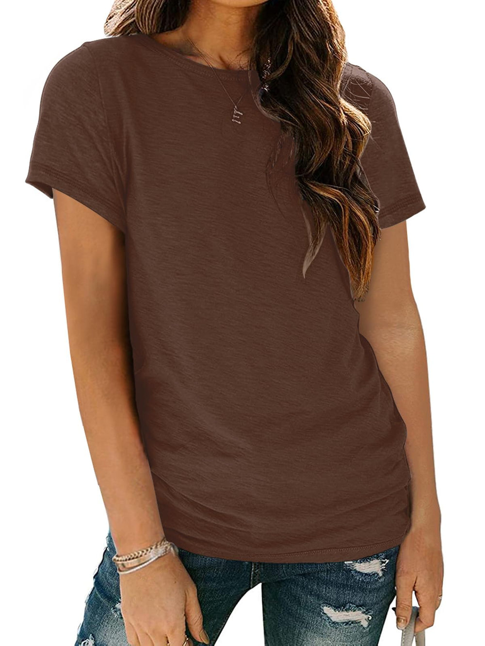 AUTOMET Women's Short Sleeve Shirts Summer Tops Crew Neck Basic Tees Casual Tshirts