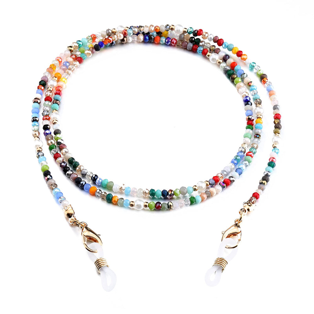 humlbird Mask Lanyard Eyeglasses Chain Healing Crystal Beaded Sunglasses Chains with Pearl for Women