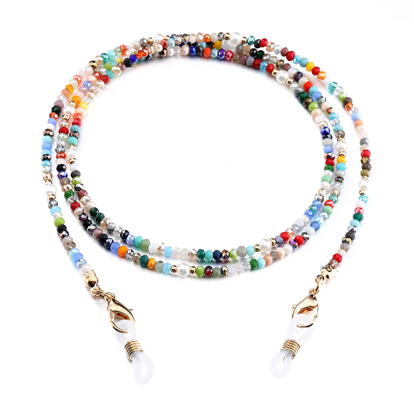 humlbird Mask Lanyard Eyeglasses Chain Healing Crystal Beaded Sunglasses Chains with Pearl for Women