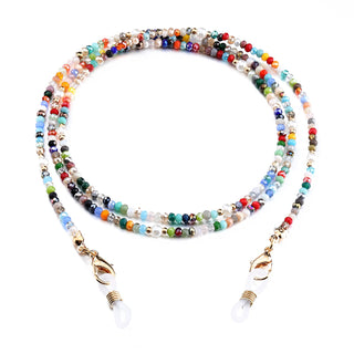 humlbird Mask Lanyard Eyeglasses Chain Healing Crystal Beaded Sunglasses Chains with Pearl for Women