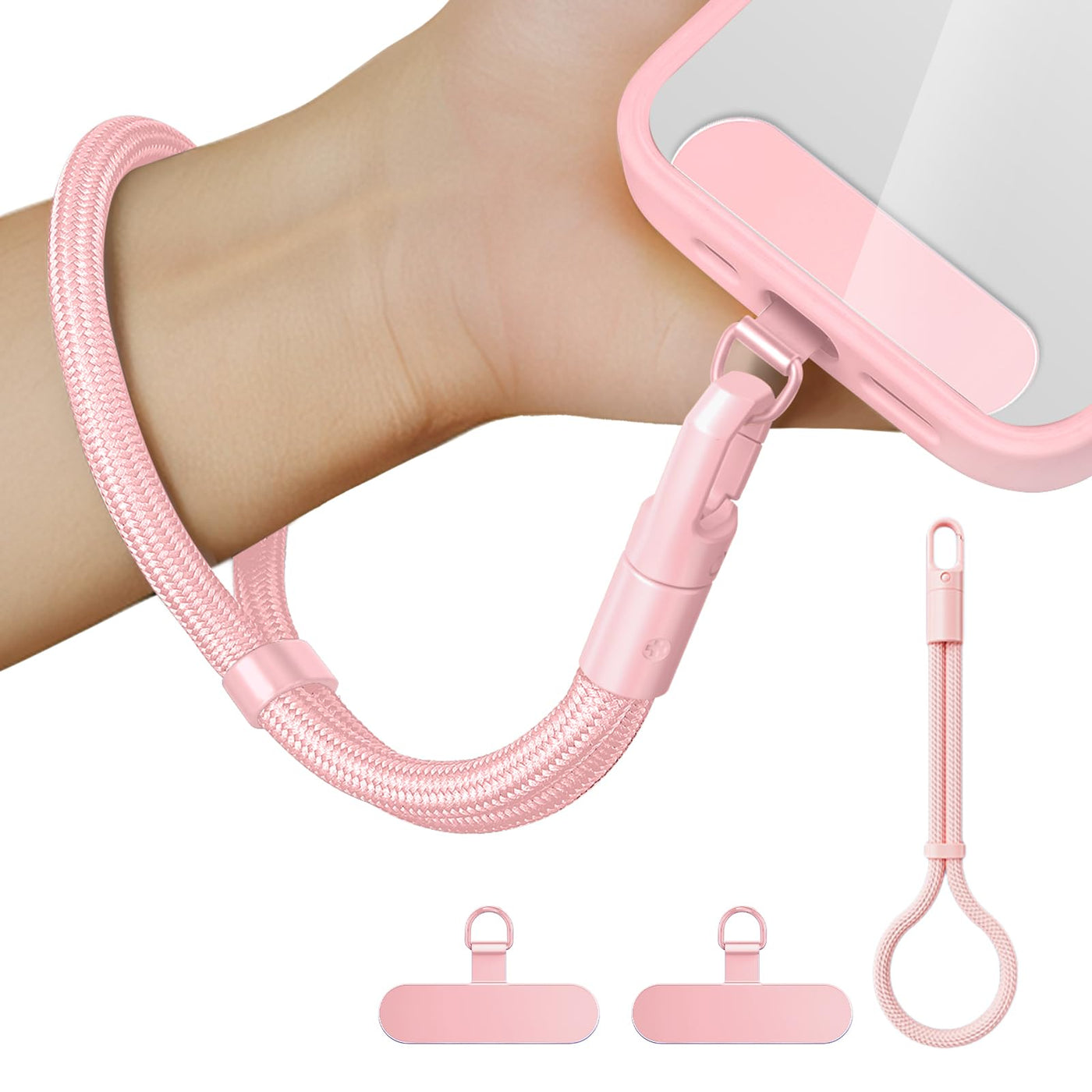 Anti Theft Phone Wrist Strap With 2 Metal Tether Tabs，Adjustable Wristlet & Hand Cell Phone Lanyard for Women and Men