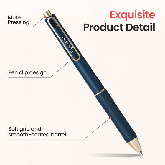 Taja Gel Pens, 6 Pcs Quick Dry Black Gel Ink Pens, 0.5mm Fine Point Smooth Writing Pens for Journaling and Note Taking, Cute Aesthetic Pens for Women & Men-Pastel - hover image