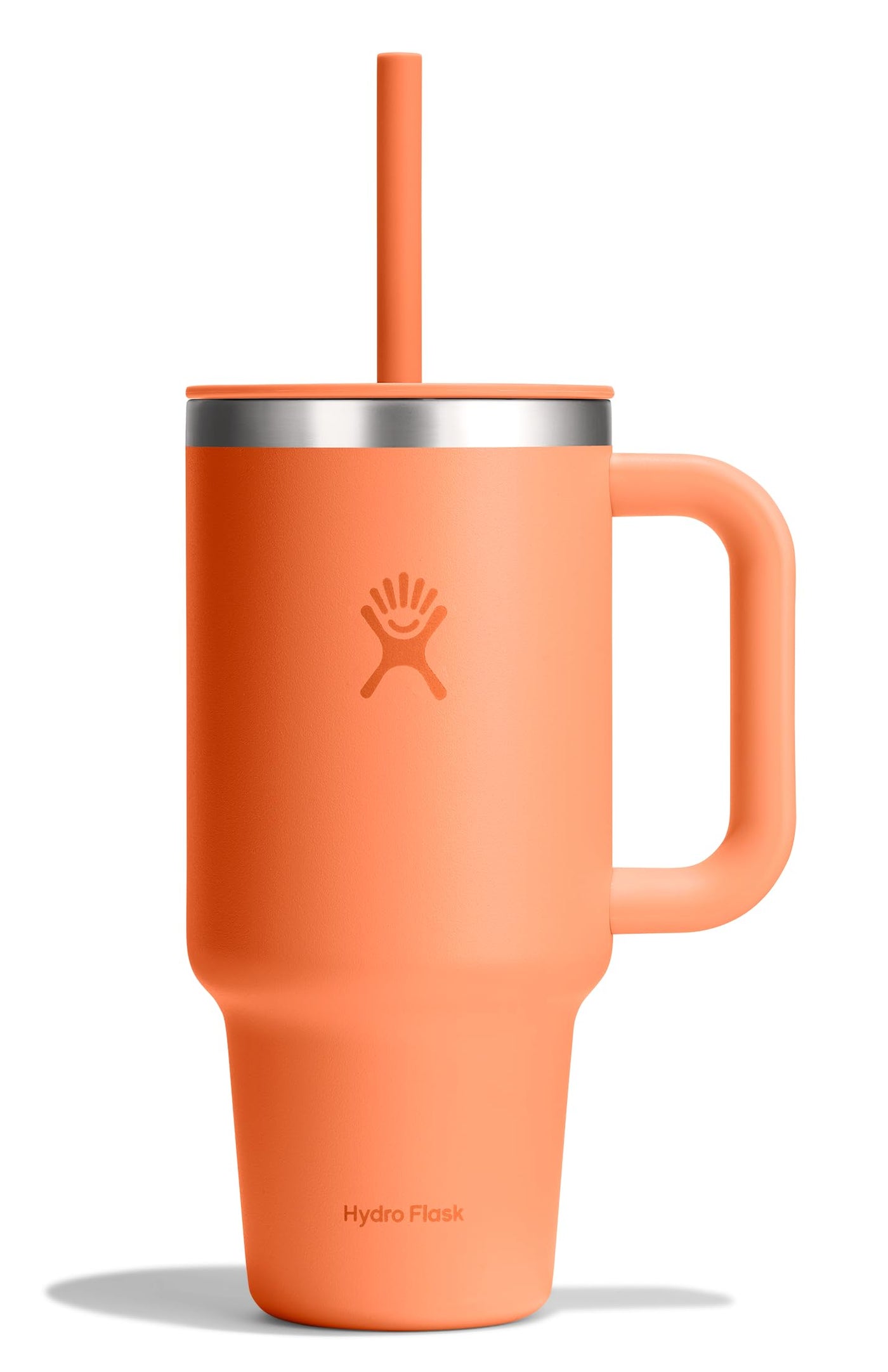 Hydro Flask Travel Tumbler with Handle, Lid and Straw - Insulated Stainless Steel in 32 Oz Trillium