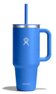 Hydro Flask Travel Tumbler with Handle, Lid and Straw - Insulated Stainless Steel in 32 Oz Trillium