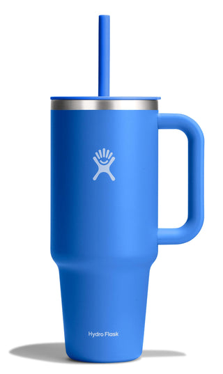 Hydro Flask Travel Tumbler with Handle, Lid and Straw - Insulated Stainless Steel in 32 Oz Trillium