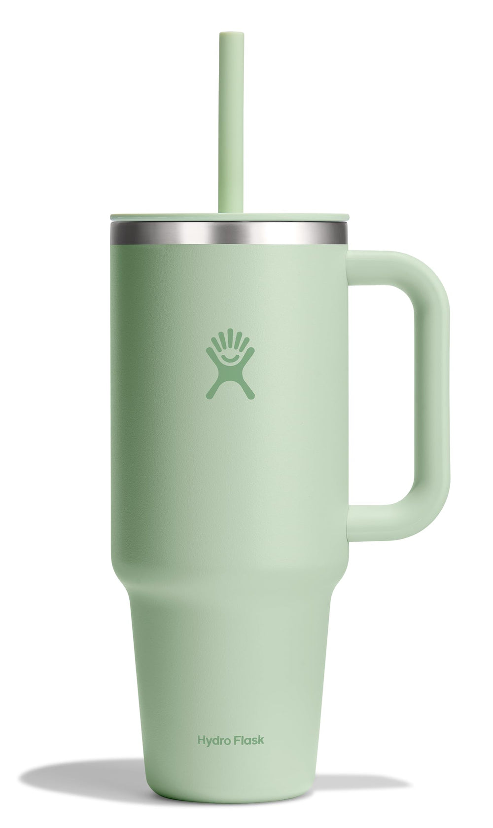 Hydro Flask Travel Tumbler with Handle, Lid and Straw - Insulated Stainless Steel in 32 Oz Trillium