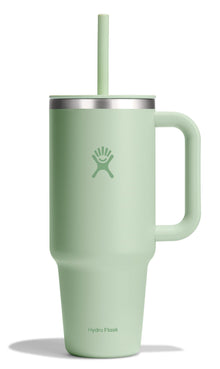 Hydro Flask Travel Tumbler with Handle, Lid and Straw - Insulated Stainless Steel in 32 Oz Trillium