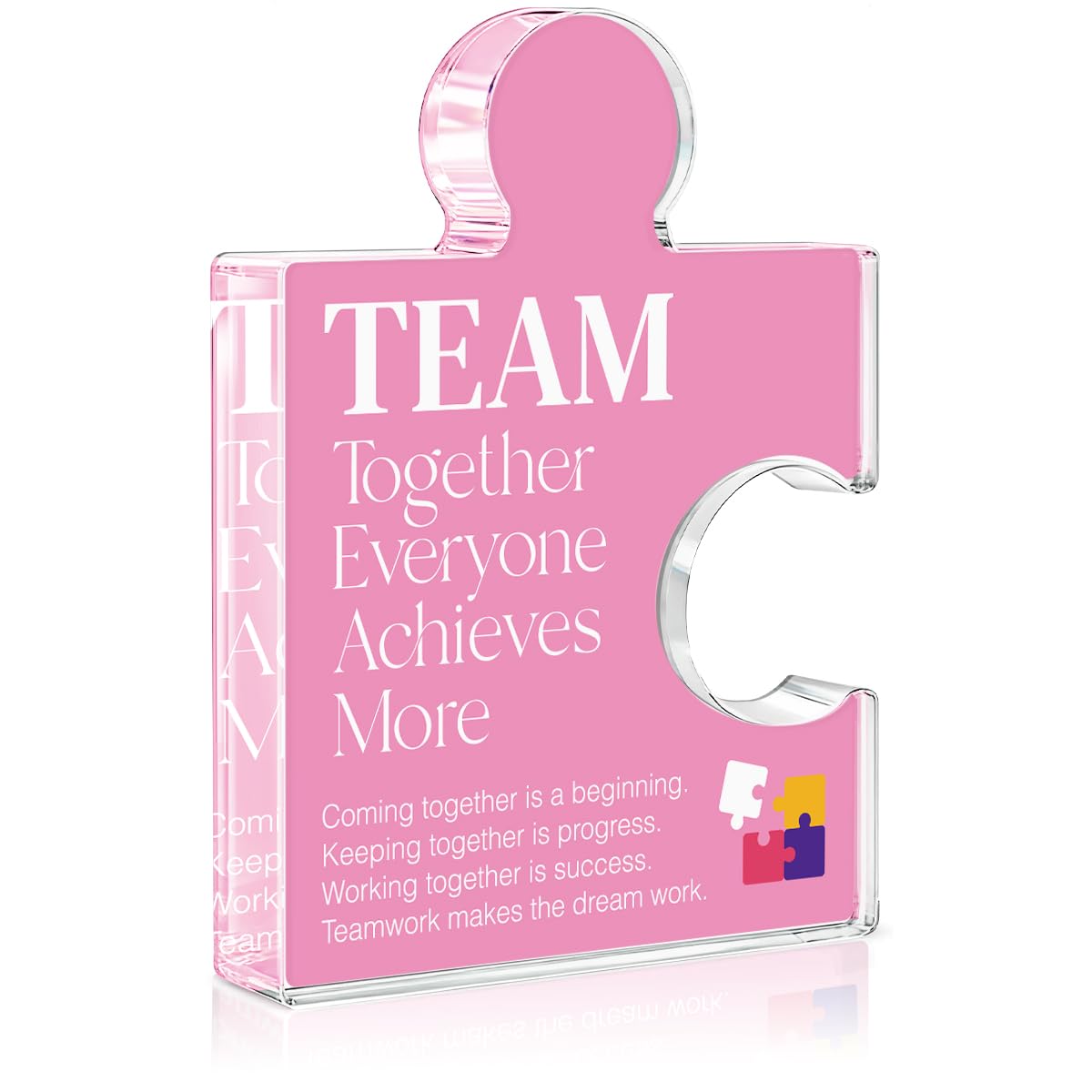Team Appreciation Gifts Thank You Gift for Coworkers Colleagues Employees, Best Team Ever Gifts You Are an Essential Piece Acrylic Puzzle Piece Plaque Office Decor