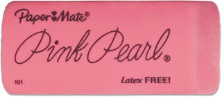 Paper Mate Pink Pearl Erasers, Large, 3 Count