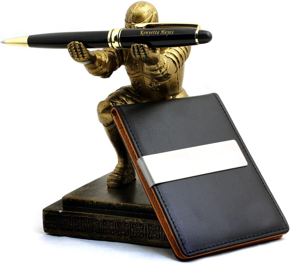 Custom Engraved Pen & Money Clip Wallet Gift Set – Personalized Ballpoint Pen with Refill, Luxury Gift Box for Men