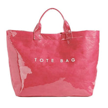 Lushandy PVC Tote Bag Women's Letters Print Hobo Handbag 14L Waterproof Plastic Tote Purse for Work, Beach, Shopping
