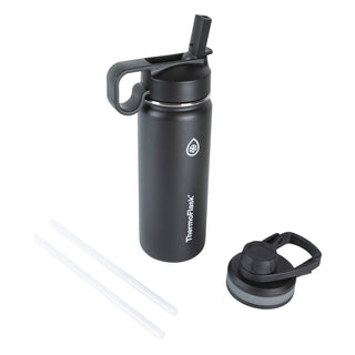 ThermoFlask 40 oz Double Wall Vacuum Insulated Stainless Steel Water Bottle - Reusable with Leakproof Chug & Straw Lids - Keeps Drinks Cold 24 hr/Hot 12 hr - Easy Maintenance - Gym/On-the-Go, Cobalt