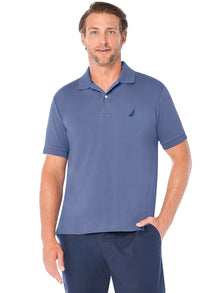 Nautica Men's Classic Fit Short Sleeve Dual Tipped Collar Polo Shirt