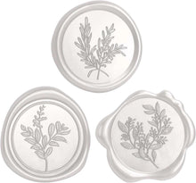 60 Pcs Wax Seal Stickers Set (3 Designs in 1 Pack) - Adhesive Backed Elegant Floral Designs for Wedding Invitation Envelope Seal Stickers Gift Wrapping (Pearl White)
