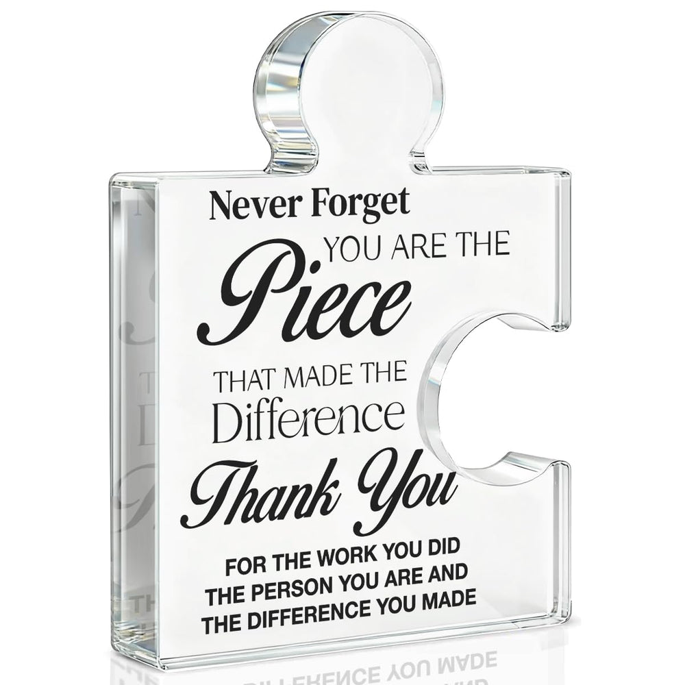 Team Appreciation Gifts Thank You Gift for Coworkers Colleagues Employees, Best Team Ever Gifts You Are an Essential Piece Acrylic Puzzle Piece Plaque Office Decor