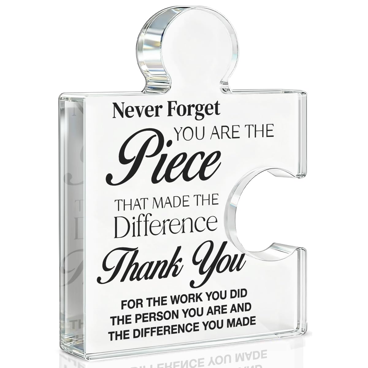 Team Appreciation Gifts Thank You Gift for Coworkers Colleagues Employees, Best Team Ever Gifts You Are an Essential Piece Acrylic Puzzle Piece Plaque Office Decor