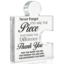 Team Appreciation Gifts Thank You Gift for Coworkers Colleagues Employees, Best Team Ever Gifts You Are an Essential Piece Acrylic Puzzle Piece Plaque Office Decor