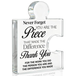 Team Appreciation Gifts Thank You Gift for Coworkers Colleagues Employees, Best Team Ever Gifts You Are an Essential Piece Acrylic Puzzle Piece Plaque Office Decor