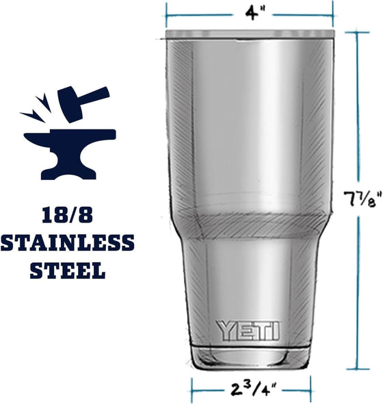 YETI Rambler 30 oz Stainless Steel Vacuum Insulated Tumbler w/ MagSlider Lid, Black - hover image