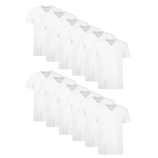 Hanes Men's Undershirts T-Shirt Pack, V-Neck Cotton Tees for Men, Moisture-Wicking, Odor Control, White Multi-Pack