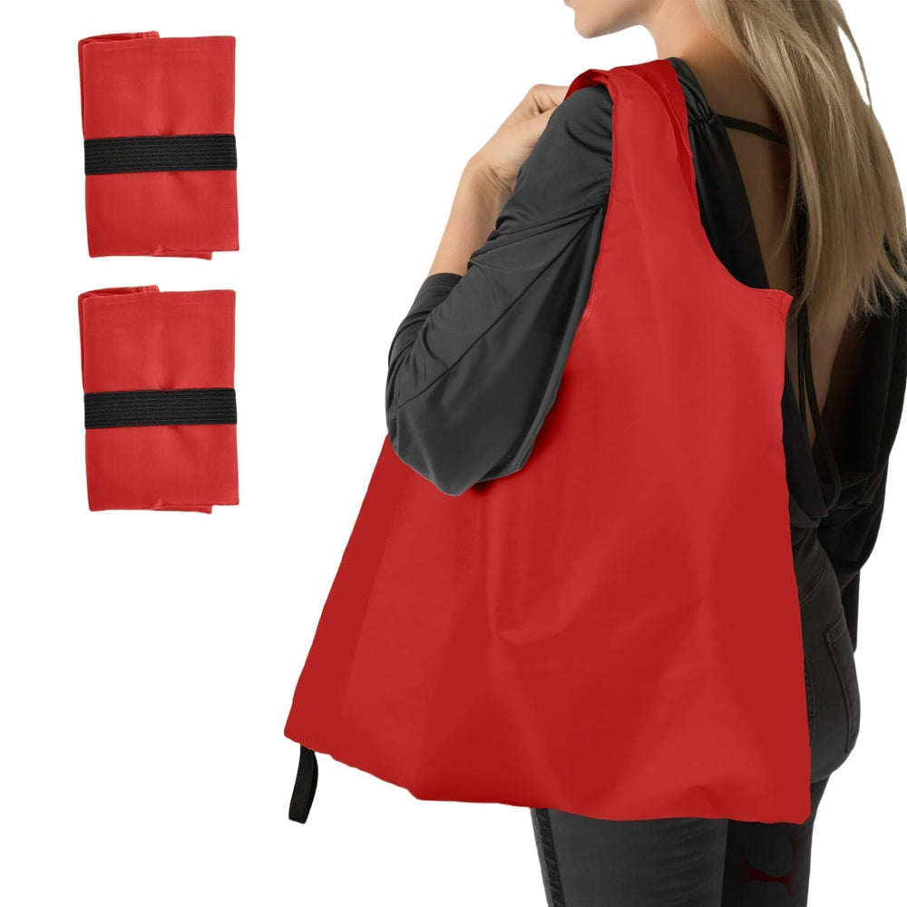 Washable Reusable Grocery Bags, Foldable Reusable Shopping Bags, Polyester Tote, Pocket Size Carrier