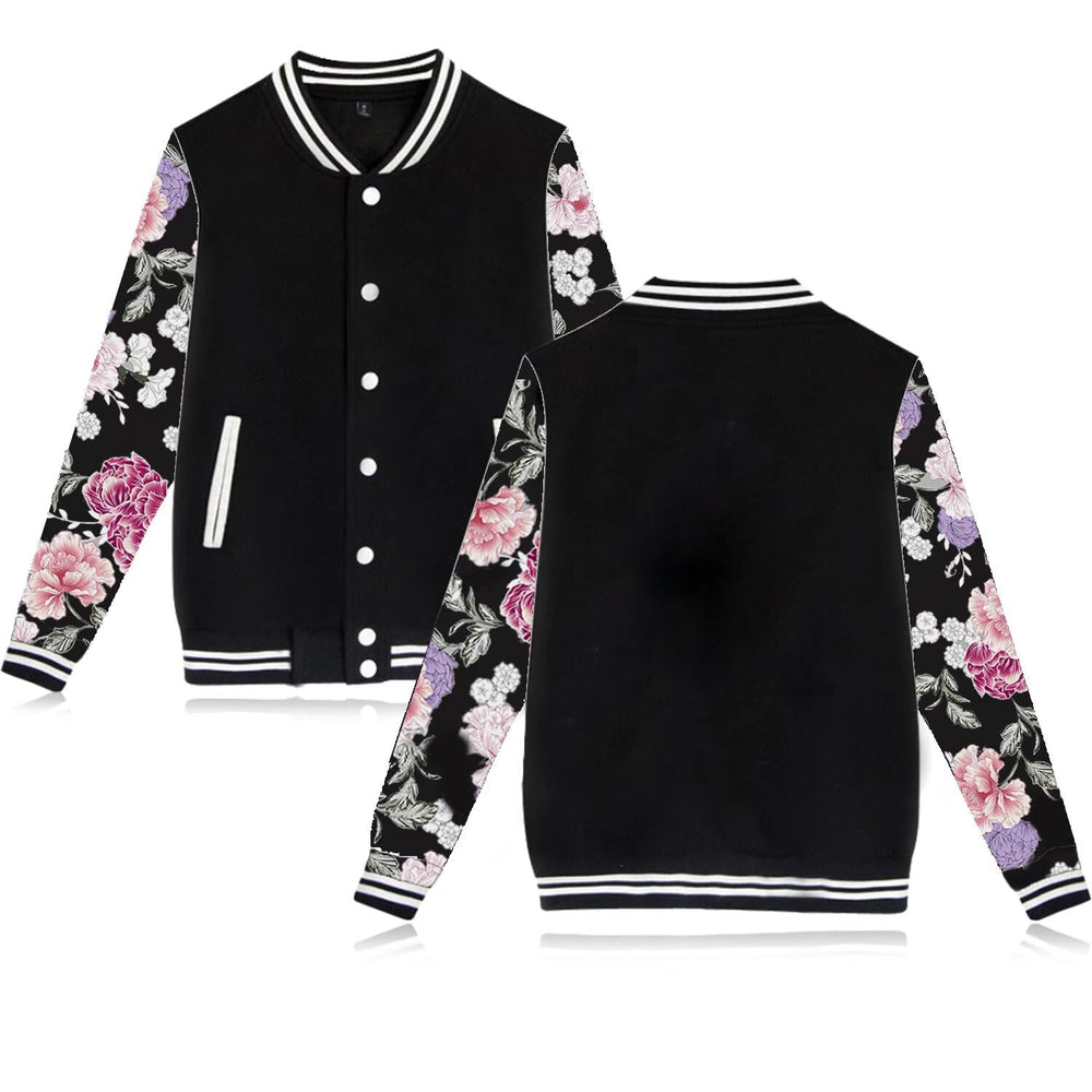 babyhealthy Women's Men's Varsity Baseball Jacket Casual Letterman Bomber Jacket Windbreaker Lightweight Jacket Coat