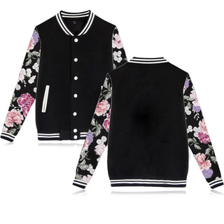 babyhealthy Women's Men's Varsity Baseball Jacket Casual Letterman Bomber Jacket Windbreaker Lightweight Jacket Coat