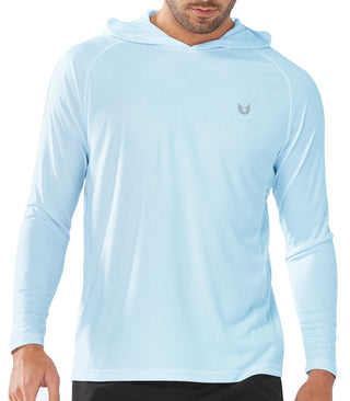 NORTHYARD Men's UPF 50+ Rash Guard Hoodie Long Sleeve Sun Protection Shirt Fishing Swim Beach Hiking Quick Dry Lightweight