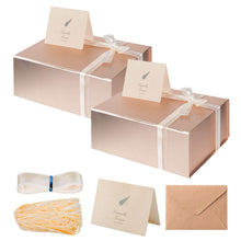 LIFELUM Green Gift Box for Presents 1 Pack 13.85 x 8.35 x 4.45 inch Big Decorative Large Gift Box for Clothes with Magnetic Lids Luxury Accessories Card, Ribbon, Filler,Sticker