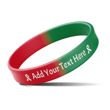 Custom Rubber Bracelets with Text Logo Clipart Customizable Bracelet Personalized 1/2 Inch Silicone Wristbands for Awareness, Events, Support, Promotions