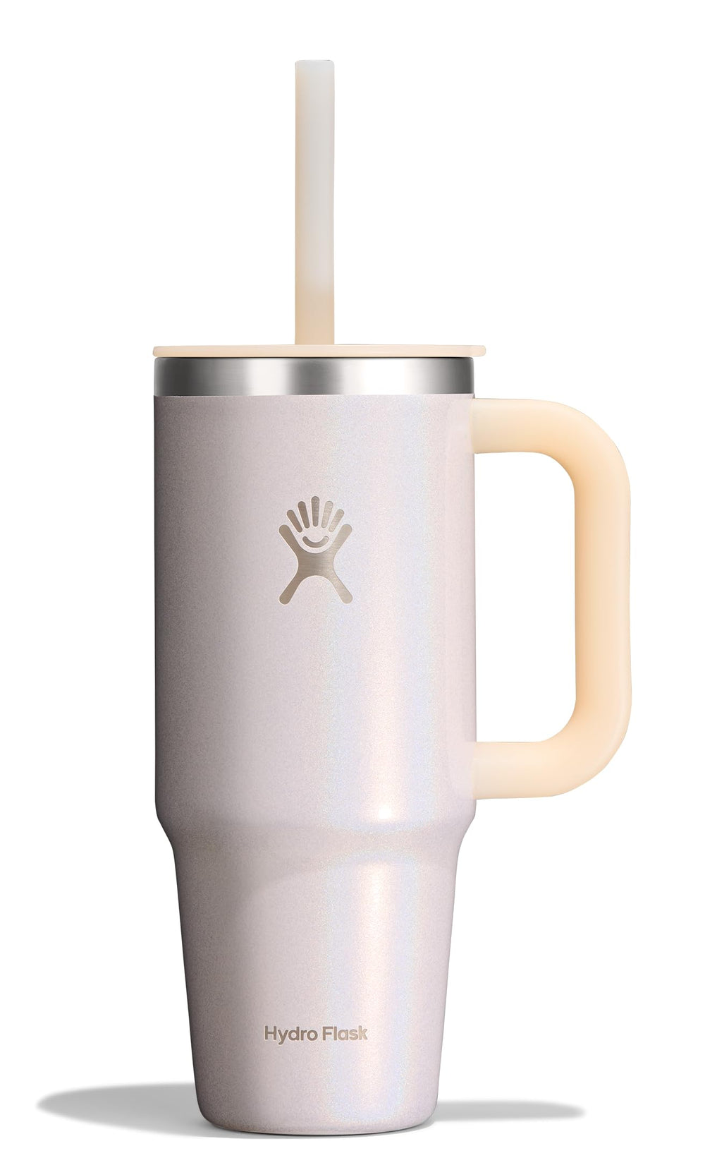 Hydro Flask Travel Tumbler with Handle, Lid and Straw - Insulated Stainless Steel in 32 Oz Trillium