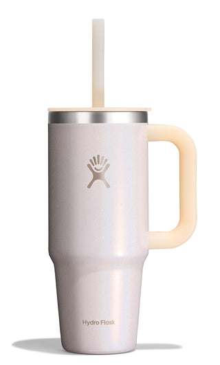 Hydro Flask Travel Tumbler with Handle, Lid and Straw - Insulated Stainless Steel in 32 Oz Trillium