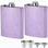 2 pack light purple hip flasks