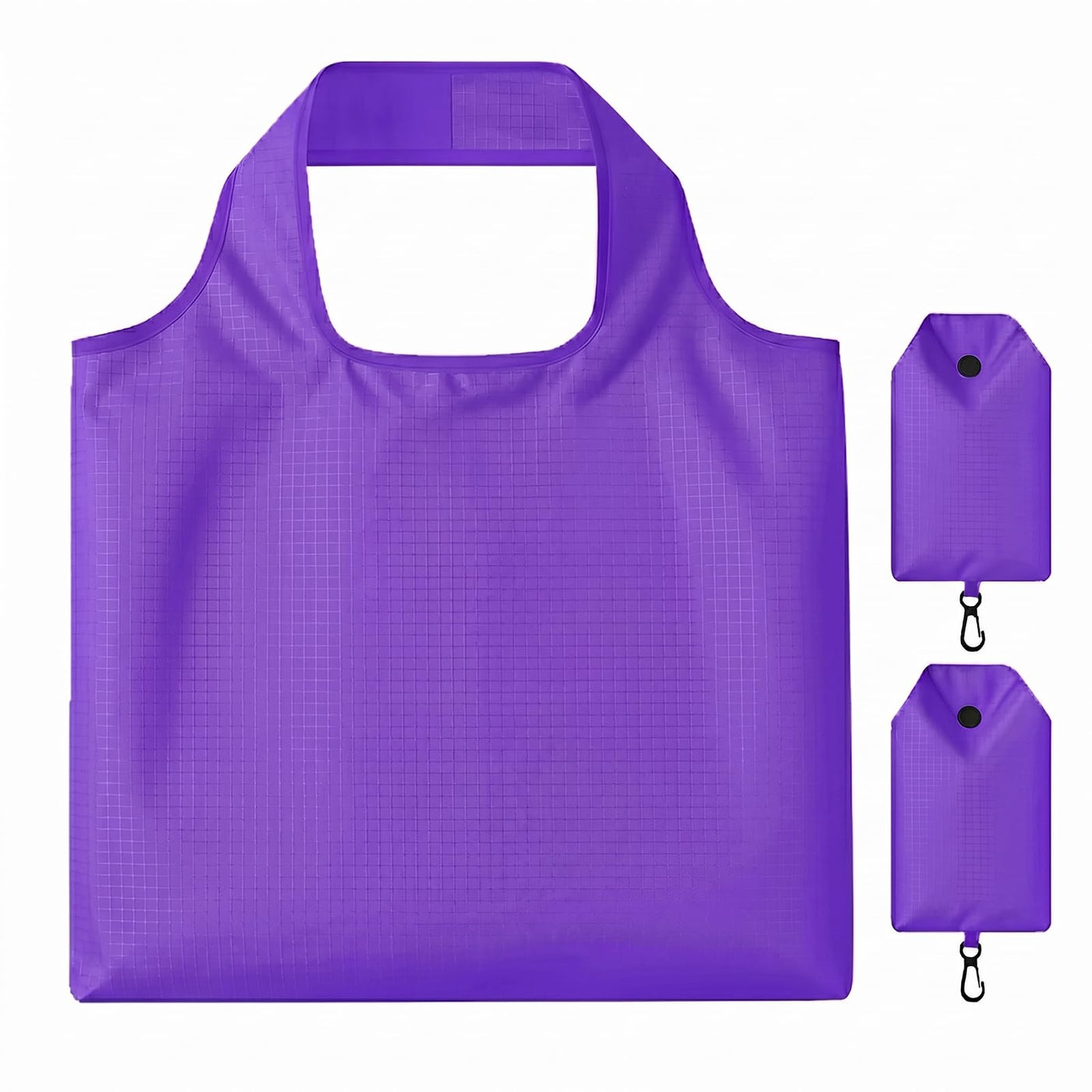 2 Pack Foldable Shopping Bag, Waterproof Reusable Grocery Tote Bag Holder,Nylon(Green A)