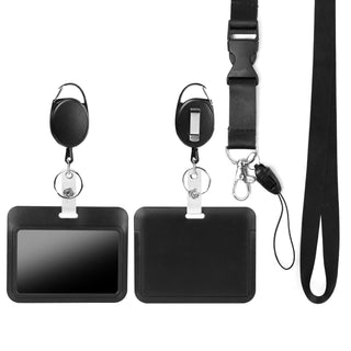 Retractable ID Badge Holder with Breakaway Lanyard,Heavy Duty Badge Reel,Detachable Keychain, Cruise Ship Cards Holder,for Nurse Officer Teacher Security Staff Women Men