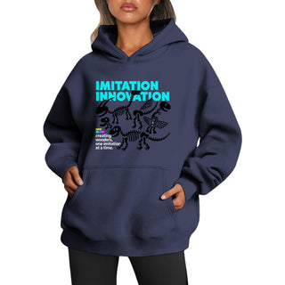 Womens 2025 Oversized Hoodie Graphic Pullover Sweatshirt Fall Winter Long Sleeve Warm Casual Top with Kangaroo Pocket