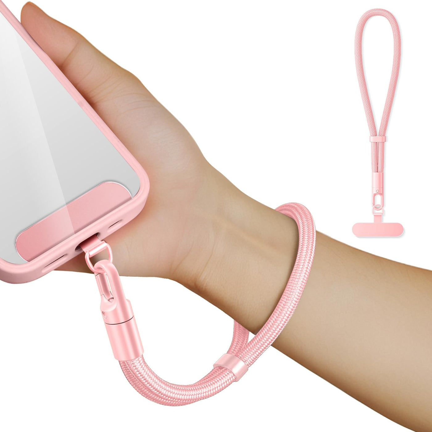 saxsion Lanyard for Phone, Self-Locking Phone Wrist Strap with 0.4mm Ultra-Thin Clip & 360° Hook, Anti-Drop Strap (Purple)