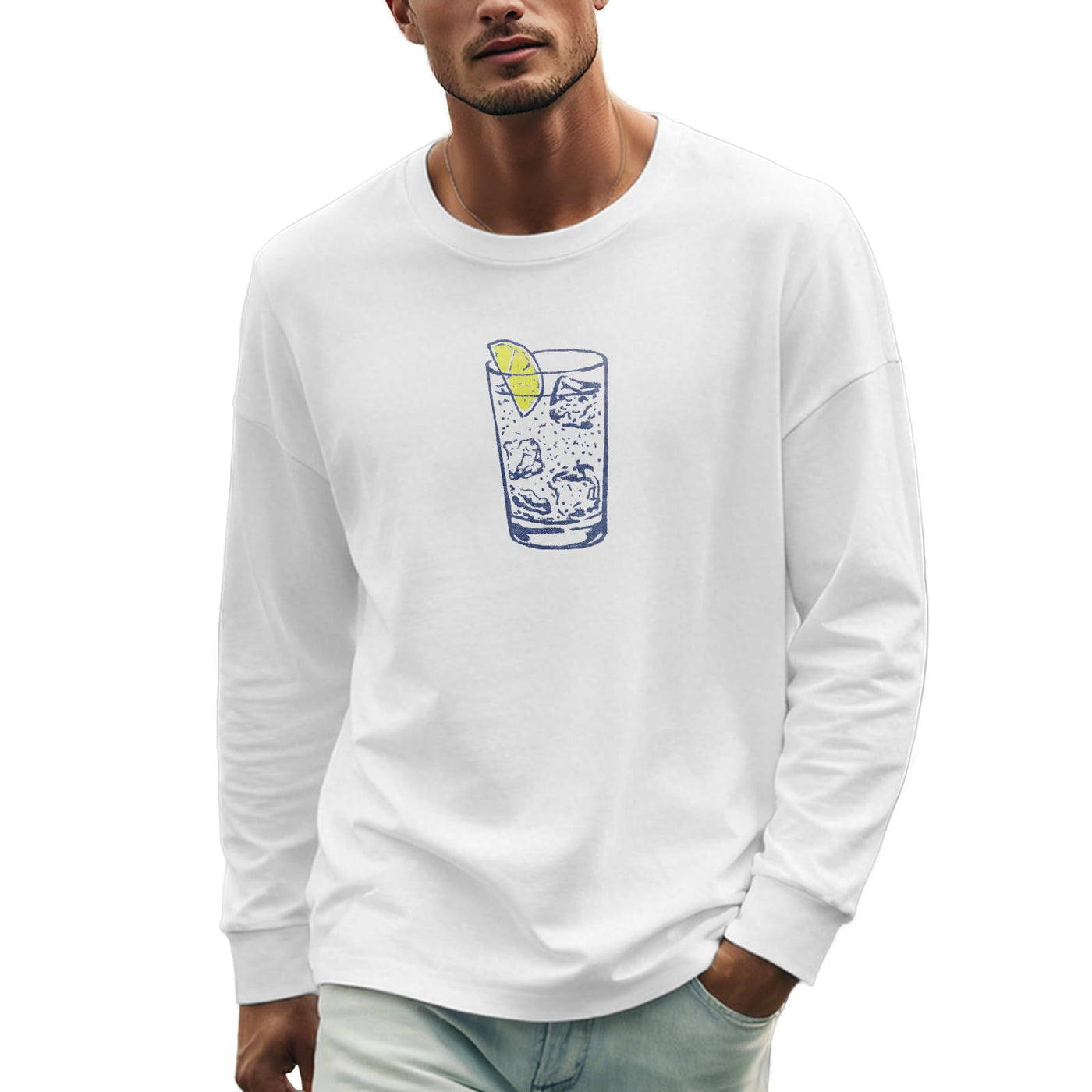domirica Oversized Solid Cotton Blend Graphic Mens Hoodies Pullover Crewneck Long Sleeve Loose Fit Soft Sweatshirts