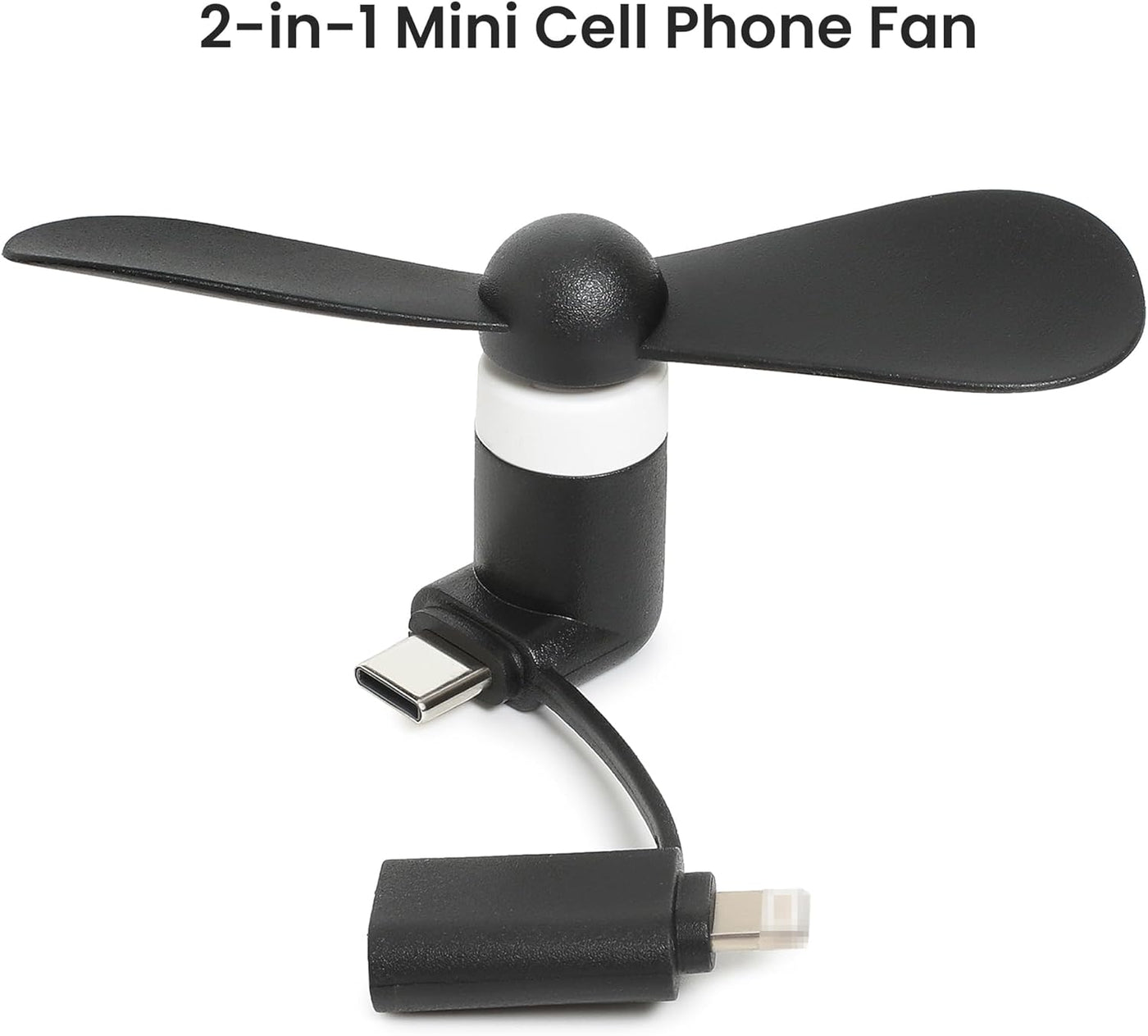 24 Pack Phone Fan Bulk, 2-in-1 Portable Mini Cell Phone Fan Compatible for iPhone, iPad, Android Smartphone, Tablet - Colorful and Powerful Cell Phone Summer Accessories