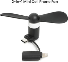 24 Pack Phone Fan Bulk, 2-in-1 Portable Mini Cell Phone Fan Compatible for iPhone, iPad, Android Smartphone, Tablet - Colorful and Powerful Cell Phone Summer Accessories