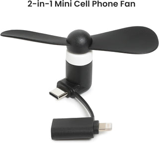 24 Pack Phone Fan Bulk, 2-in-1 Portable Mini Cell Phone Fan Compatible for iPhone, iPad, Android Smartphone, Tablet - Colorful and Powerful Cell Phone Summer Accessories