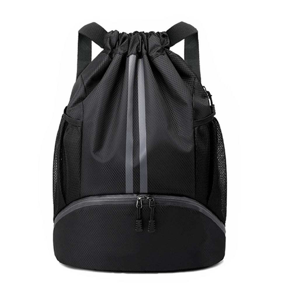 JELUTAR Drawstring Backpack Gym Bag with Shoes Compartment for Soccer, Basketball, Swim, Water-Resistant String Backpack Beach Cinch for Women Men