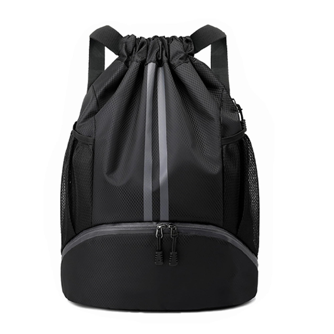 JELUTAR Drawstring Backpack Gym Bag with Shoes Compartment for Soccer, Basketball, Swim, Water-Resistant String Backpack Beach Cinch for Women Men