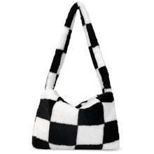 Fuzzy Tote Bag Y2K Fluffy Shoulder Bag Women Furry Purse Large Cute Plush Bag Ladies Faux Fur Bag for Autumn and Winter