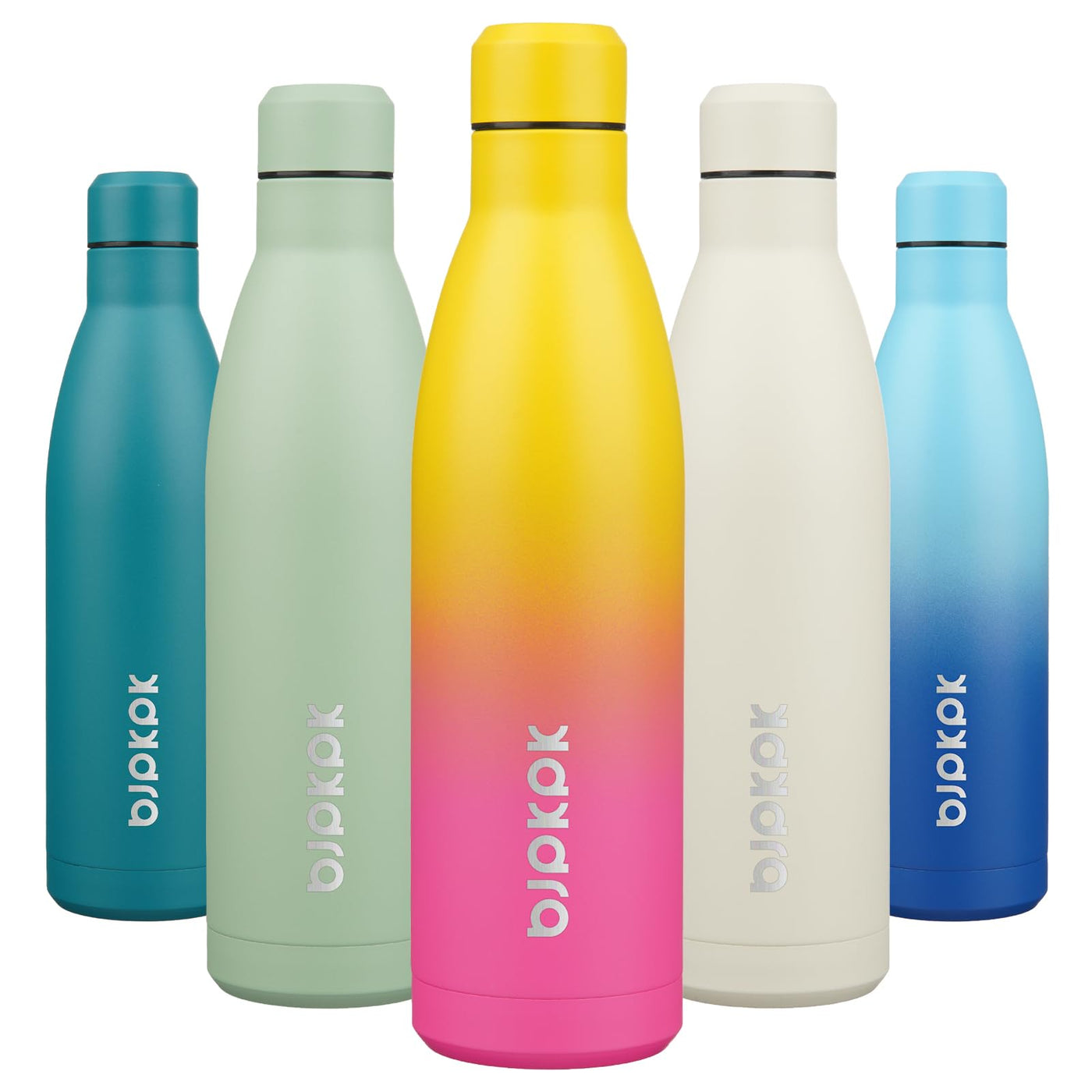 BJPKPK 17oz Insulated Water Bottles Stainless Steel Sports Water Bottles Keep Cold and Hot for Travel Dishwasher Safe,Olive Green