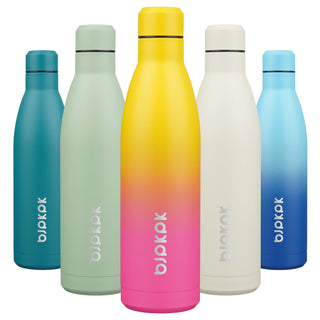 BJPKPK 17oz Insulated Water Bottles Stainless Steel Sports Water Bottles Keep Cold and Hot for Travel Dishwasher Safe,Olive Green