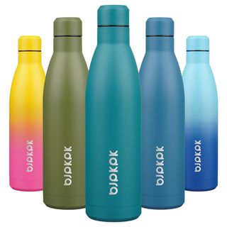 BJPKPK 17oz Insulated Water Bottles Stainless Steel Sports Water Bottles Keep Cold and Hot for Travel Dishwasher Safe,Olive Green