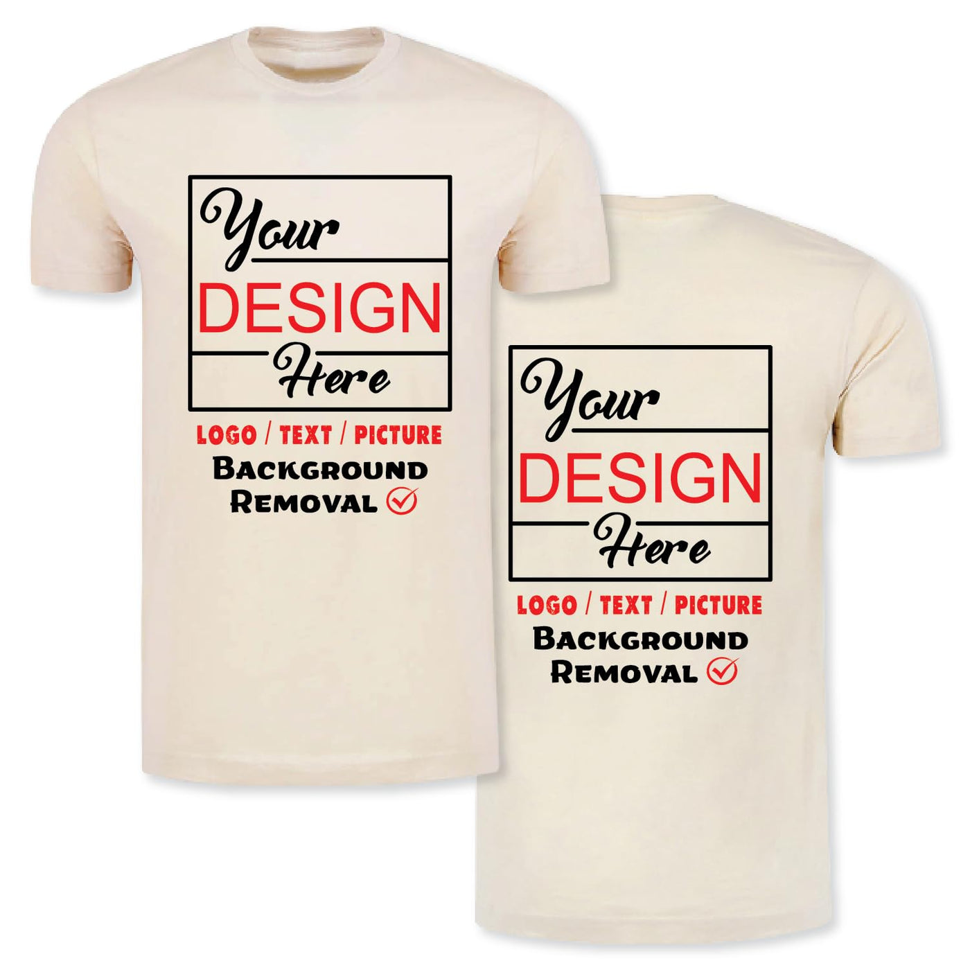 Personalized Image/Text for Your Company/Wedding/Greetings with Digital Printing | Unisex Adult | Custom T-Shirt