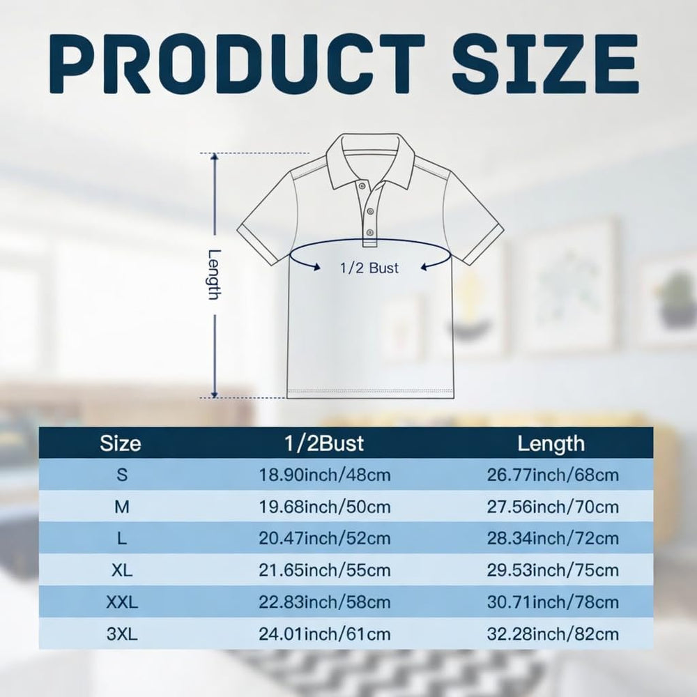 Custom Polo Shirts for Men Women, Personalized Business Golf Shirt, Customized Breathable Casual Polo Shirts for Company